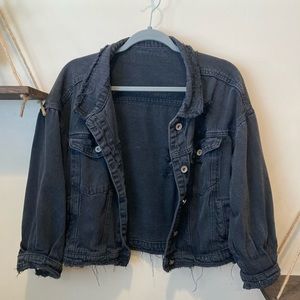 M short black jean jacket